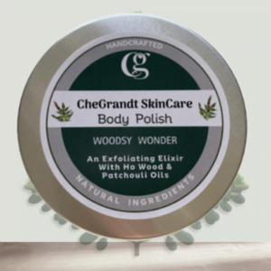 Woodsy Wonder Body Polish - With Sweet and Woody Scents of Patchouli and Ho Wood Essential Oils